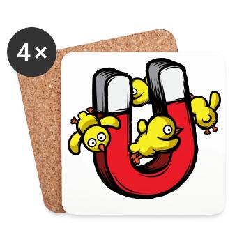 Chick Magnet - Coasters (set of 4) - white - Front