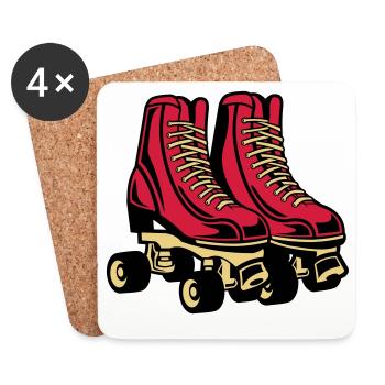 2541614 135123868 Roller Skate - Untersetzer (4er-Set) - Weiß - Vorne