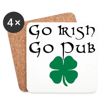 St Patricks Day Pub Irland irisch - Untersetzer (4er-Set) - Weiß - Vorne