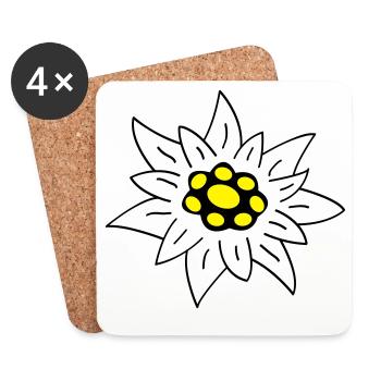 edelweiss - Coasters (set of 4) - white - Front