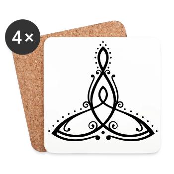 Celtic symbol, mother with child. - Coasters (set of 4) - white - Front