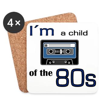 I'm a child of the eighties Kassette Tape - Untersetzer (4er-Set) - Weiß - Vorne