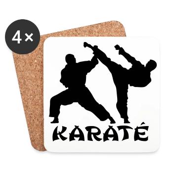 karate_1 - Dessous de verre (lot de 4) - blanc - Devant
