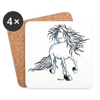 "White Beauty" - Ceval - PRE - Andalous - Dessous de verre (lot de 4) - blanc - Devant