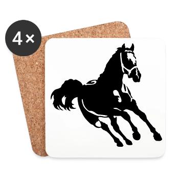 Pferd - Coasters (set of 4) - white - Front