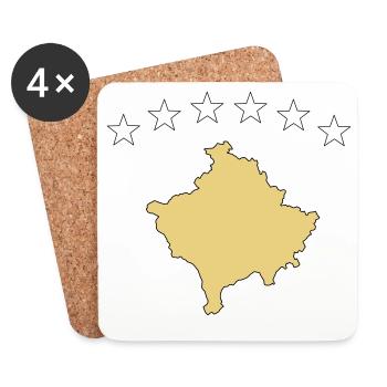 kosovo - Untersetzer (4er-Set) - Weiß - Vorne