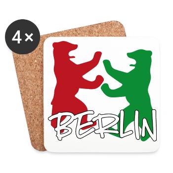 Berlin - Untersetzer (4er-Set) - Weiß - Vorne