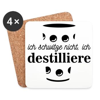 destilliere - Untersetzer (4er-Set) - Weiß - Vorne