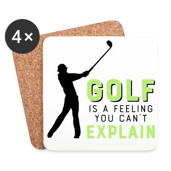 Le golf - Dessous de verre (lot de 4) - blanc - Devant
