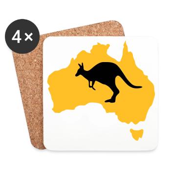 Australien - Untersetzer (4er-Set) - Weiß - Vorne