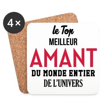 Amant / Maîtresse / Sexy / Sexe / Drague / Mariage - Coasters (set of 4) - white - Front