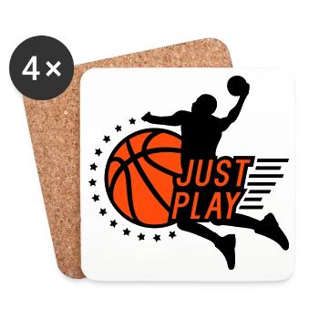 Just Play (Basketball) - Dessous de verre (lot de 4) - blanc - Devant