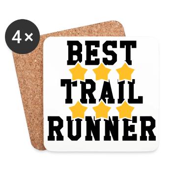 Running / Jogging / Run / Trail / Sport - Coasters (set of 4) - white - Front