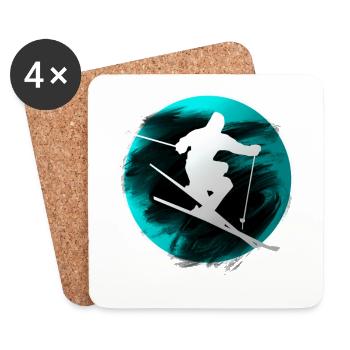 ski - Coasters (set of 4) - white - Front