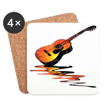 Guitar - Coasters (set of 4) - white - Front