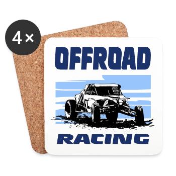 Autocross - Buggy - 4x4 - Offroad - Coasters (set of 4) - white - Front