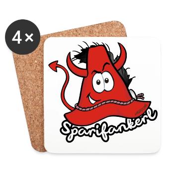 Huadling | Sparifankerl - Dessous de verre (lot de 4) - blanc - Devant