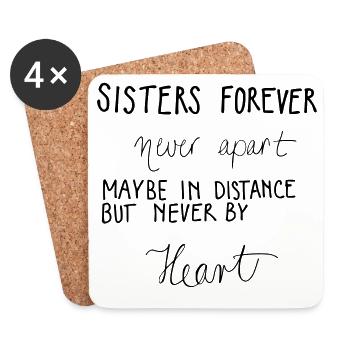 SISTERS FOREVER - Untersetzer (4er-Set) - Weiß - Vorne