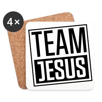 team jesus christus - Untersetzer (4er-Set) - Weiß - Vorne