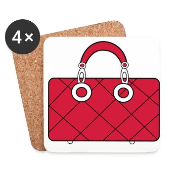My Handbag Luxury Handbag - Coasters (set of 4) - white - Front