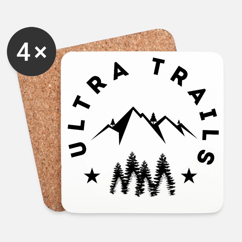 Ultra Trails - Untersetzer (4er-Set) - Weiß