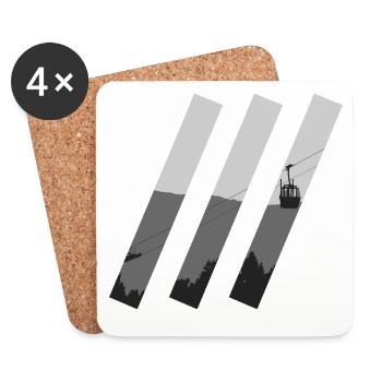 Gondola slashes - Coasters (set of 4) - white - Front