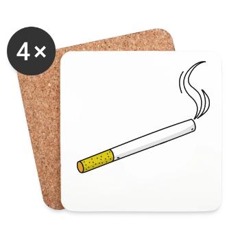 Smoking Cigarette - Untersetzer (4er-Set) - Weiß - Vorne