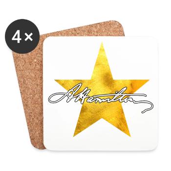 Hamilton Gold Star - Coasters (set of 4) - white - Front
