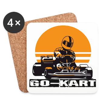 Go Kart - Untersetzer (4er-Set) - Weiß - Vorne