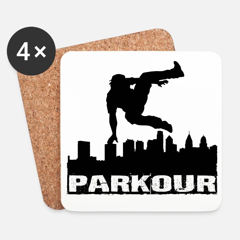 Parkour - Dessous de verre (lot de 4) - blanc