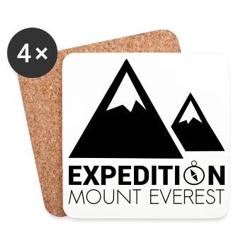 Expédition Mont Everest - Dessous de verre (lot de 4) - blanc - Devant