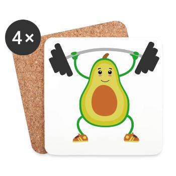 Power Vegan Vegetarian Health Power - Coasters (set of 4) - white - Front