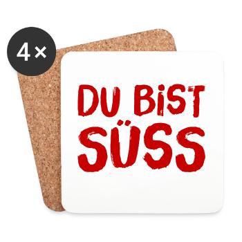 du bist süss - Untersetzer (4er-Set) - Weiß - Vorne