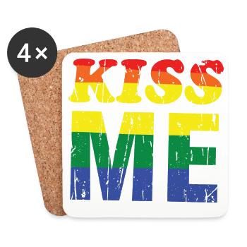 Reggae Stilvolles Pride-Design - Untersetzer (4er-Set) - Weiß - Vorne