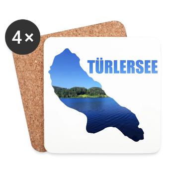 Türlersee, Tourismus, Schweiz, Natur - Untersetzer (4er-Set) - Weiß - Vorne