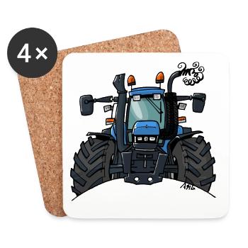 0448 BlueTraktor TS115 - Untersetzer (4er-Set) - Weiß - Vorne
