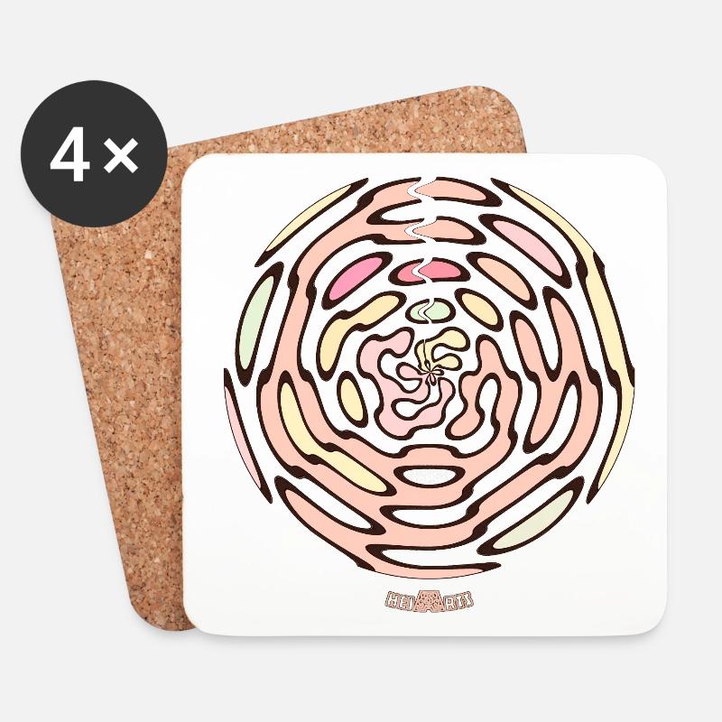 Abstract No. 57 - Coasters (set of 4) - white