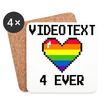Videotext for ever - Untersetzer (4er-Set) - Weiß - Vorne