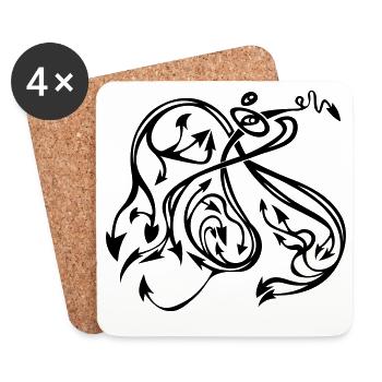 Arrows - Coasters (set of 4) - white - Front