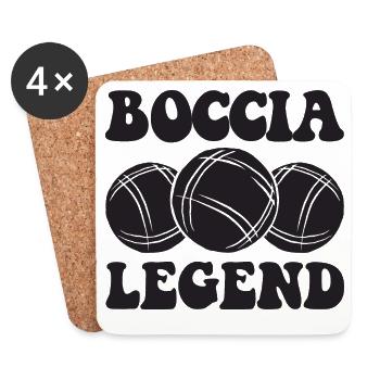 Joueur de boccia Balle de boccia et accessoires Boccia - Dessous de verre (lot de 4) - blanc - Devant