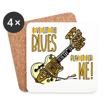 Guitar play it for me COLOR - Coasters (set of 4) - white - Front
