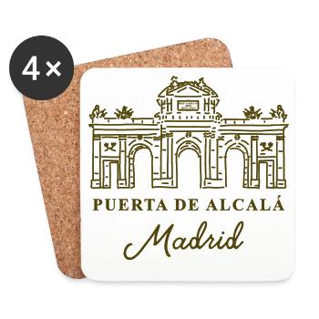 Puerta de Alcalá, Madrid, Espagne - Dessous de verre (lot de 4) - blanc - Devant