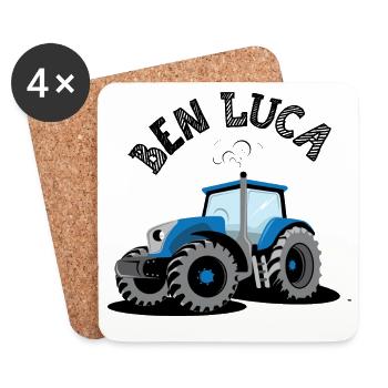Traktor Ben Luca - Untersetzer (4er-Set) - Weiß - Vorne