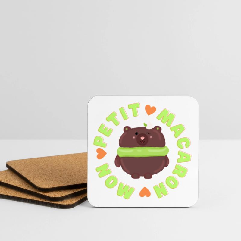 mon petit macaron bear Coasters (set of 4)