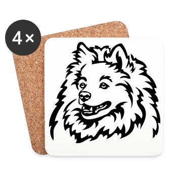 Spitz Kopf - Untersetzer (4er-Set) - Weiß - Vorne