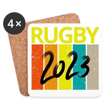 rugby, rugby sport, rugby fan, rugby 2023 - Coasters (set of 4) - white - Front