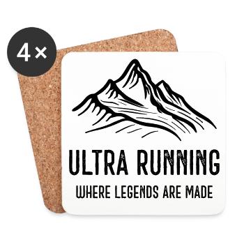 Ultra Running - Là où les légendes se font - Dessous de verre (lot de 4) - blanc - Devant