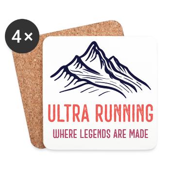 Ultra Running - Wo Legenden gemacht werden - Untersetzer (4er-Set) - Weiß - Vorne