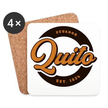 Quito Vintage Logo Est.1534 - Dessous de verre (lot de 4) - blanc - Devant
