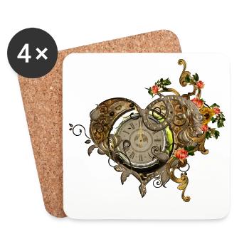Wonderful steampunk watch - Coasters (set of 4) - white - Front